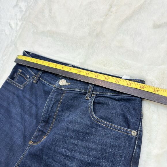 Lee Relaxed Fit Straight Leg Jeans Womens Size 12 Mid Rise Stretch Blue - Picture 8 of 16